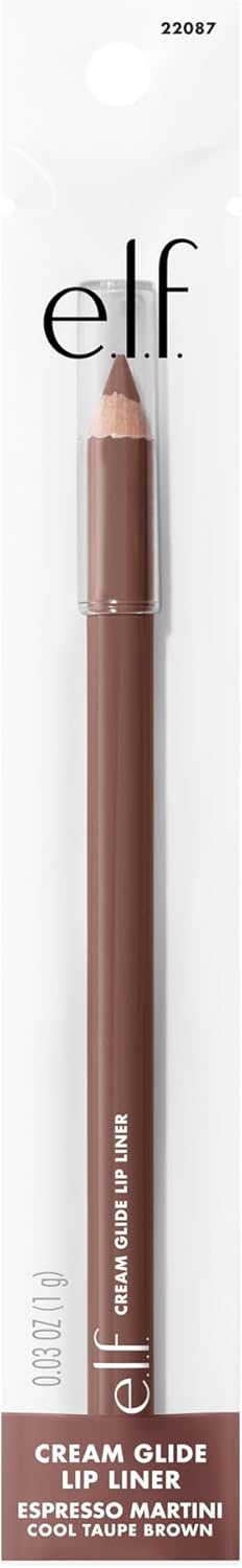 e.l.f. Cream Glide Lipliner, Hochpigmentierter Stift zum Formen & Konturieren der Lippen, Semi-Mattes Finish, Vegan & Tierversuchsfrei, Mauve Aside