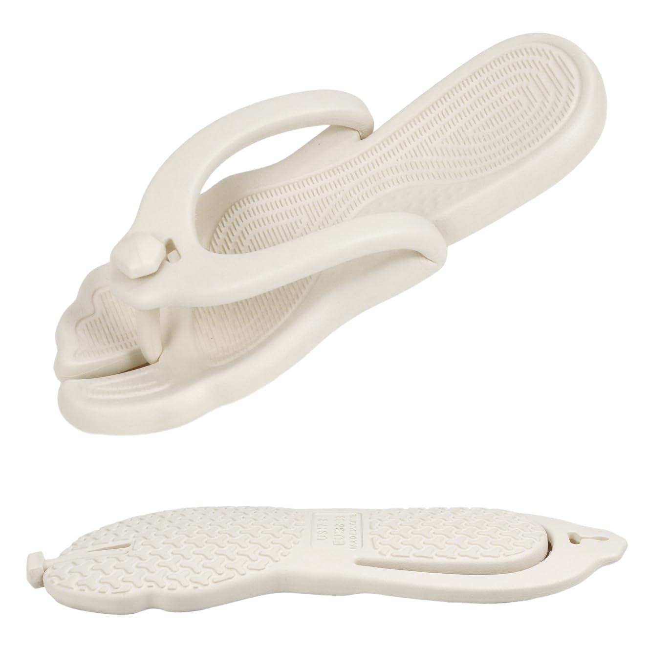 Rosoz Flip Flops for Women Men Foldable Travel Slippers Lightweight Shower Shoes Non-Slip Quick-Dry Bathroom Camp Beach Sandals