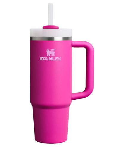 Stanley Quencher H2.0 Tumbler with Handle and Straw 40 oz | Flowstate 3-Position Lid | Cup Holder Compatible for Travel | Insulated Stainless Steel Cup | BPA-Free | Almond Rose
