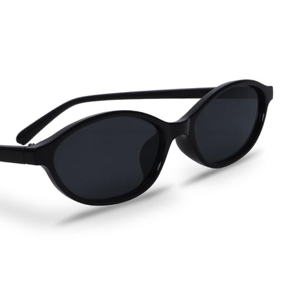 GUVIVI Retro Ovale Sonnenbrille für Damen Chic Cat Eye 90er Jahre Sonnenbrille Leichte Schmale Sonnenbrille Trendiger UV-Schutz Sonnenbrille