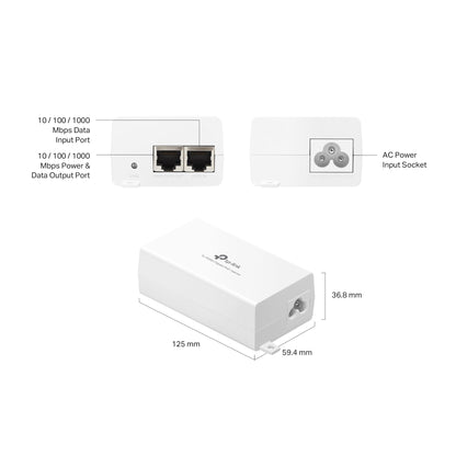 TP-Link Omada 2.5GE PoE+ Injector | Non-PoE to PoE Adapter | 802.3at/af Compliant | Up to 30W | Wall Mountable | Plug&Play | Up to 100m(328 ft) | UL Certified(POE260S)