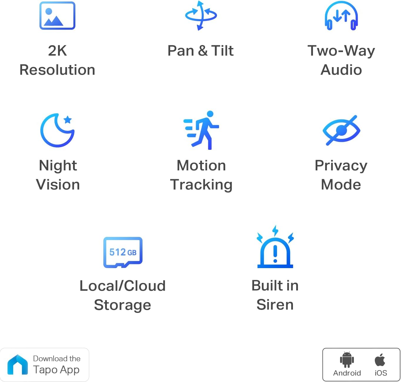 TP-Link Tapo 2K Pan/Tilt Indoor Security WiFi Camera, Baby & Pet Camera w/ 360° Motion Tracking, 2-Way Audio, Night Vision, Cloud & Local Storage (Up to 256 GB), Works w/Alexa & Google (Tapo C210)