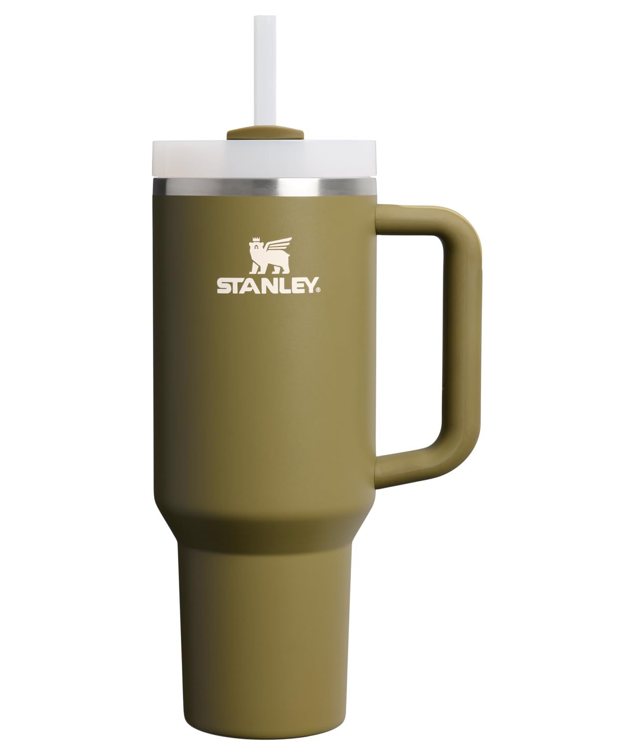 Stanley Quencher H2.0 Tumbler with Handle and Straw 40 oz | Flowstate 3-Position Lid | Cup Holder Compatible for Travel | Insulated Stainless Steel Cup | BPA-Free | Almond Rose