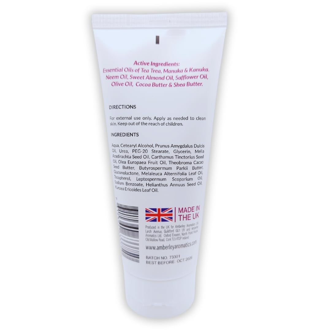 Tea Tree, Manuka & Neem Cream 350ml - Antibacterial, Anti-fungal, Antiseptic, Anti-Itch, Dry, Chapped & Cracked Skin, Eczema, Psoriasis, Jock Itch, Fungal infections. Fast Effective Relief