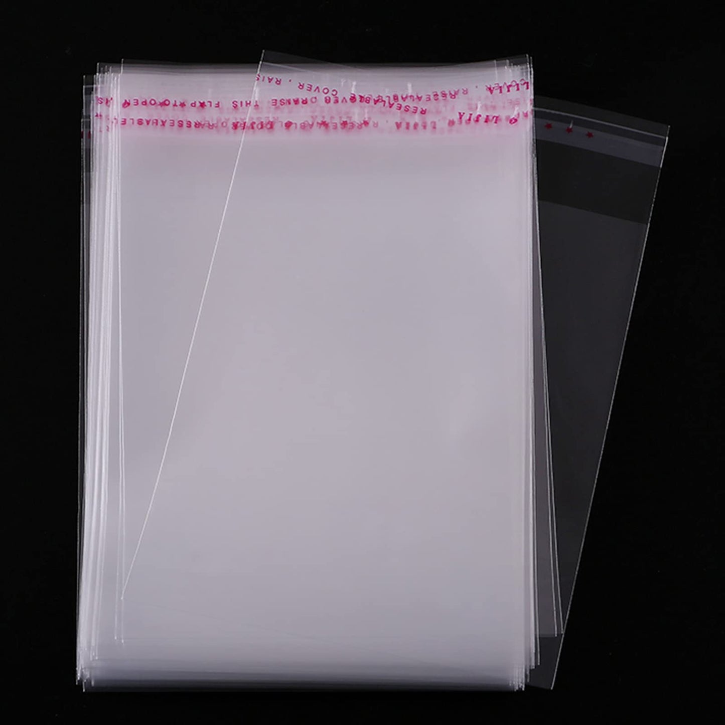 Aubeco 5x7 Zoll 240 Stück selbstklebende, transparente Cellophanbeutel, Klebebeutel für Kekse und Leckereien zum Selbermachen, für kleine Produkte, Lebensmittel und Geschenkverpackungen