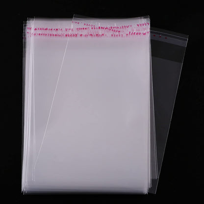 Aubeco 5x7 Zoll 240 Stück selbstklebende, transparente Cellophanbeutel, Klebebeutel für Kekse und Leckereien zum Selbermachen, für kleine Produkte, Lebensmittel und Geschenkverpackungen
