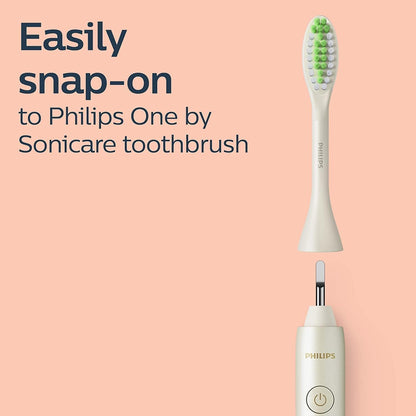Philips One by Sonicare Ersatzbürstenköpfe, 2er-Pack, Schwarz, Kompatibel mit Philips One elektrische Zahnbürste, BH1022/06