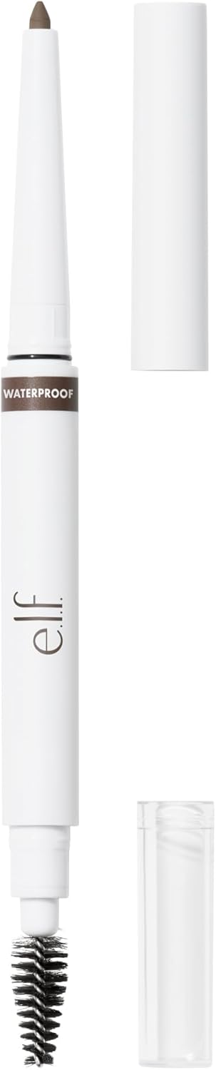 e.l.f. Instant Lift Waterproof Brow Pencil, Long-Lasting Eyebrow Pencil For Grooming & Shaping Brows, Vegan & Cruelty-free, Deep Brown