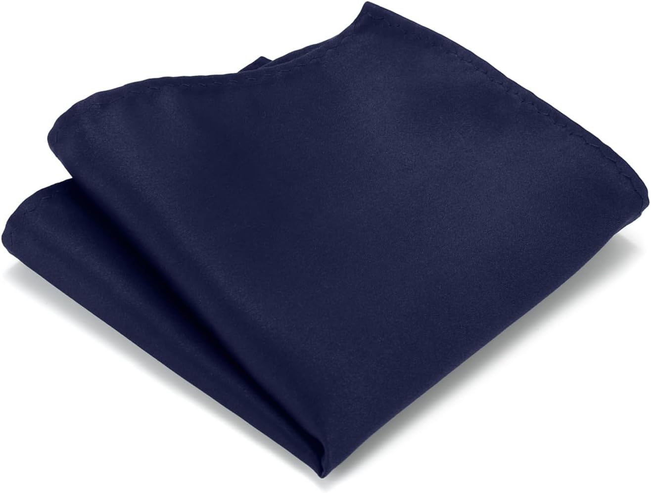 JUNMEISI Black Tie Set in Gift Box Mens Solid Color 3.15" (8CM) Black Necktie and Pocket Square Set