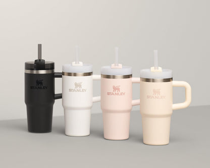 Vaso Stanley Quencher H2.0 con asa y pajita de 40 oz | Tapa Flowstate de 3 posiciones | Compatible con portavasos para viajes | Vaso térmico de acero inoxidable | Sin BPA | Arándano