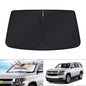 KUST Windshield Sun Shade for 2017-2026 Tesla Model Y/Model 3 Sunshade Accessories (Fit 2025-2026 Model Y Juniper / 2024 Model 3 Highland) Upgraded Foldable Sunshade, Blocks UV Rays Keep Car Cool