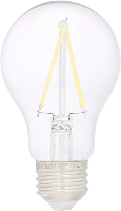Amazon Basics Soft White LED Light Bulb, A19, 40 Watt Equivalent, Energy Efficient 6W, E26 Standard Base, 2700K, Non-Dimmable, 10,000 Hour Lifetime, 6-Pack