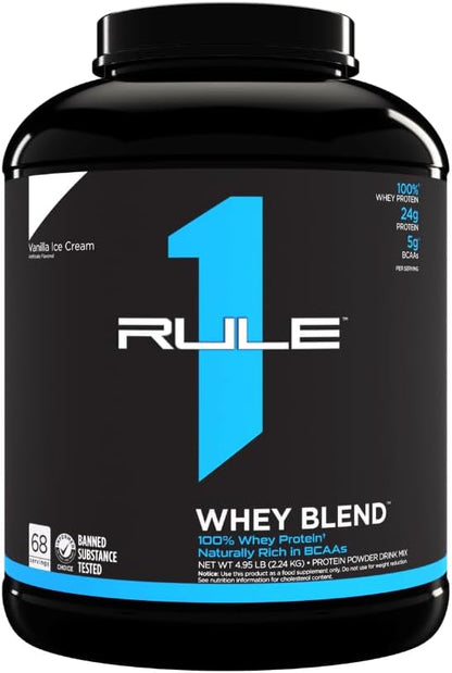 Rule1 R1 Whey Blend 68 Servings, Frozen Banana,, Frozen Banana 2.5 kilograms