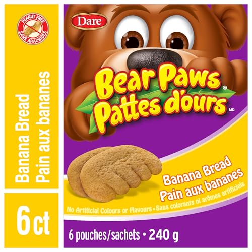 Dare Bear Paws Banana Bread Soft Snack Cookies 240g