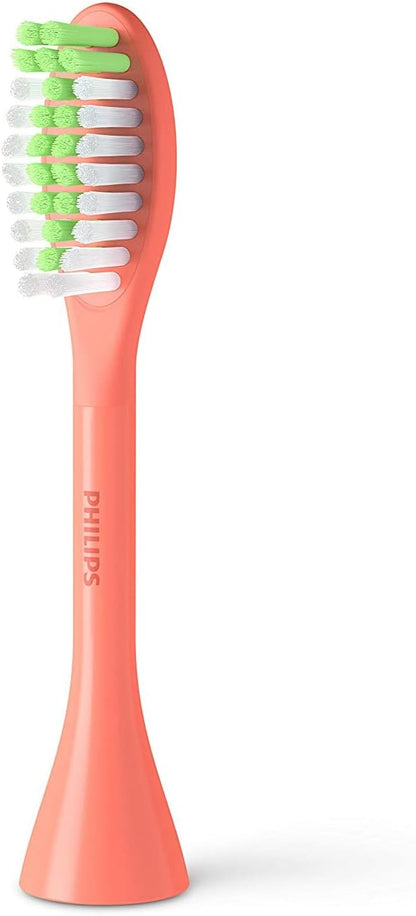 Philips One by Sonicare Ersatzbürstenköpfe, 2er-Pack, Schwarz, Kompatibel mit Philips One elektrische Zahnbürste, BH1022/06