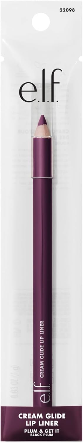 e.l.f. Cream Glide Lipliner, Hochpigmentierter Stift zum Formen & Konturieren der Lippen, Semi-Mattes Finish, Vegan & Tierversuchsfrei, Mauve Aside