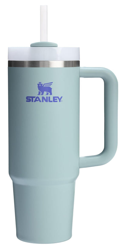 Stanley Quencher H2.0 Tumbler with Handle and Straw 40 oz | Flowstate 3-Position Lid | Cup Holder Compatible for Travel | Insulated Stainless Steel Cup | BPA-Free | Almond Rose