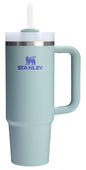 Stanley Quencher H2.0 Tumbler with Handle and Straw 40 oz | Flowstate 3-Position Lid | Cup Holder Compatible for Travel | Insulated Stainless Steel Cup | BPA-Free | Almond Rose