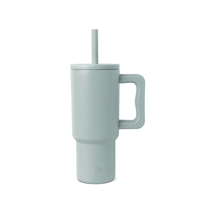 Simple Modern Kids 24 oz Tumbler with Handle and Silicone Straw Lid | Spill Proof and Leak Resistant | Reusable Stainless Steel Bottle | Gift for Kids Boys Girls | Trek Collection | Paradise Bay Mix