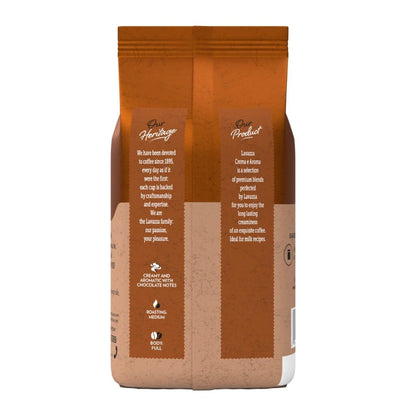 Lavazza Crema E Aroma Ganze Kaffeebohnen, 1 kg Packung, Ausgewogene mittlere Röstung mit intensivem, erdigem Geschmack und lang anhaltender Crema, GMO-frei