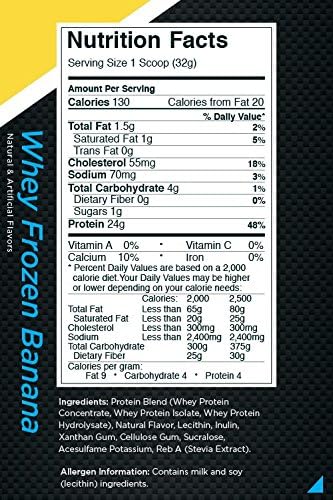 Rule1 R1 Whey Blend 68 Servings, Frozen Banana,, Frozen Banana 2.5 kilograms