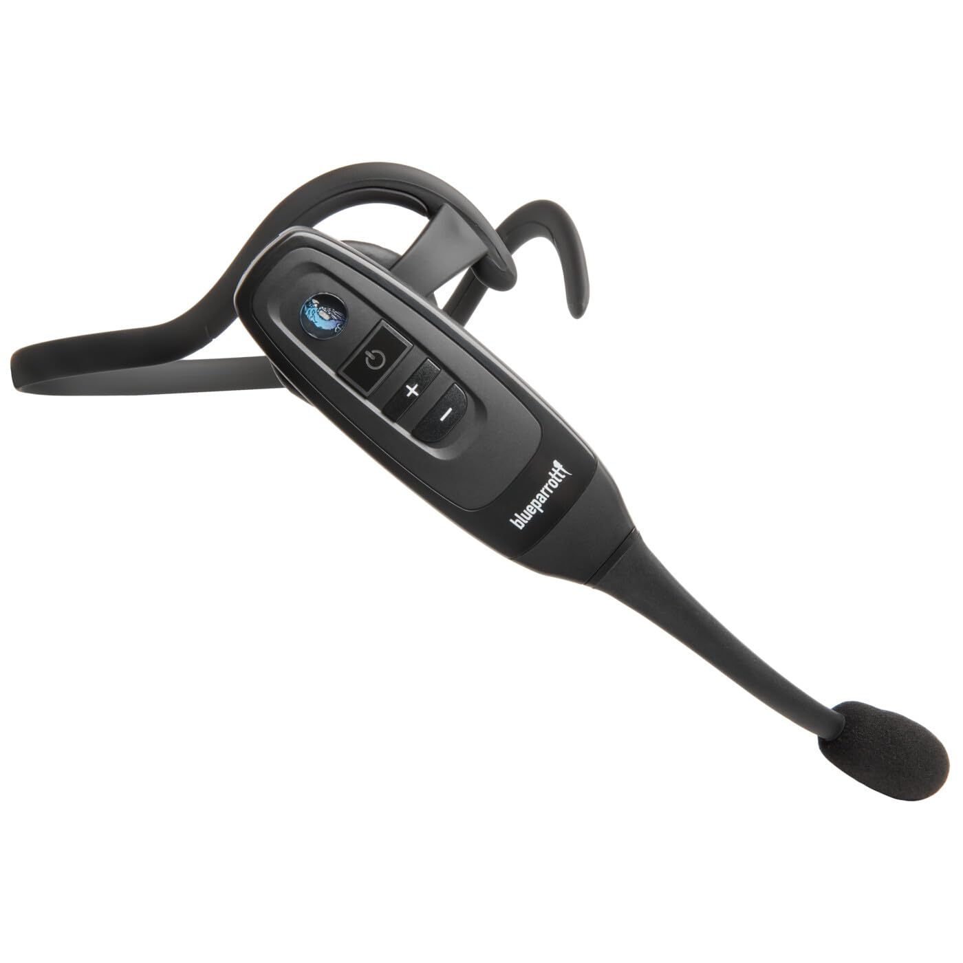 BlueParrott M500‑XT Mono Bluetooth Headset, 93% Noise‑Cancelling AI‑Powered Dual‑Mic, Open‑Ear Design for Rideshare & Delivery Drivers, IP54‑Rated, 11 Hours Talk Time, Black