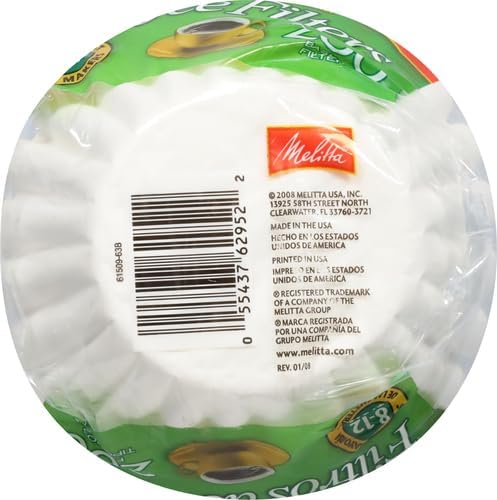 Melitta 629400 Filtertüten Korbfilter 100er Pack im Polybeutel, Grün