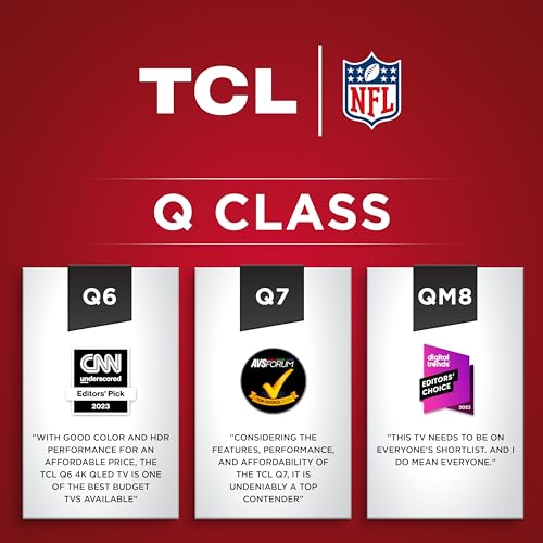 TCL 43-Inch Q6 QLED 4K UHD Smart TV with Fire TV (43Q651F, 2025 Model) Dolby Vision, HDR PRO+, Dolby Atmos, Alexa Built-in with Voice Remote, Apple AirPlay 2 Compatibility, Streaming Television