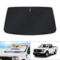 KUST Windshield Sun Shade for 2017-2026 Tesla Model Y/Model 3 Sunshade Accessories (Fit 2025-2026 Model Y Juniper / 2024 Model 3 Highland) Upgraded Foldable Sunshade, Blocks UV Rays Keep Car Cool