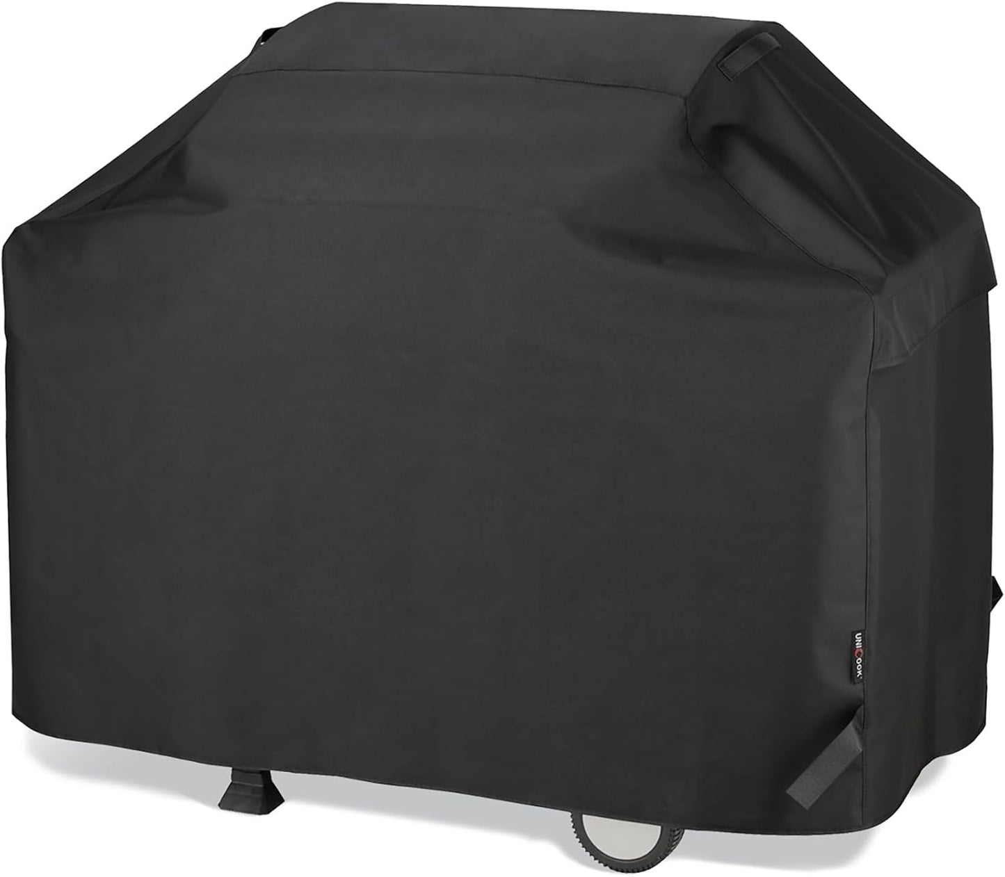 UNICOOK BBQ Cover 60 Inch, Heavy Duty Waterproof Housse BBQ, Special Fade and UV Resistant Outdoor Barbecue Grill Cover, Barbecue Accessories Compatible for Weber Char-Broil Nexgrill and More