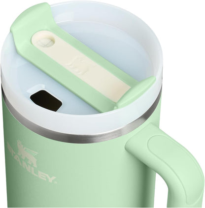 Vaso Stanley Quencher H2.0 con asa y pajita de 40 oz | Tapa Flowstate de 3 posiciones | Compatible con portavasos para viajes | Vaso térmico de acero inoxidable | Sin BPA | Arándano