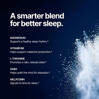 Som Sleep Calm Sleep Aid Drink Mix Powder, Melatonin 3mg, Magnesium, Vitamin B6, L-Theanine & GABA – Vegan, Zero Sugar, Keto Friendly – Cherry, 60-Pack
