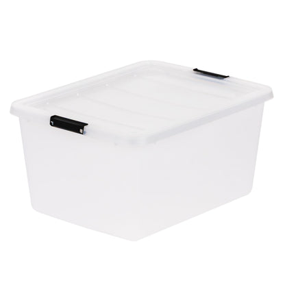 IRIS USA 6-Pack Clip Box with Latching Lids, 18 Quart Craft Storage Bins, Art & Writing Supply Containers for Home, Office & Classroom Organization
