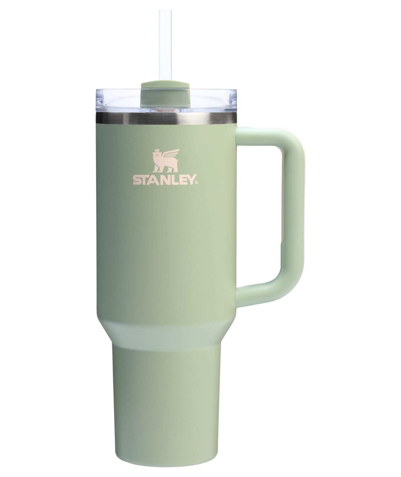 Stanley Quencher H2.0 Tumbler with Handle and Straw 40 oz | Flowstate 3-Position Lid | Cup Holder Compatible for Travel | Insulated Stainless Steel Cup | BPA-Free | Almond Rose
