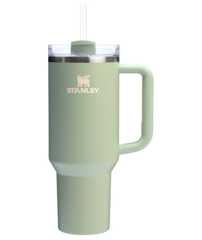Stanley Quencher H2.0 Tumbler with Handle and Straw 40 oz | Flowstate 3-Position Lid | Cup Holder Compatible for Travel | Insulated Stainless Steel Cup | BPA-Free | Almond Rose