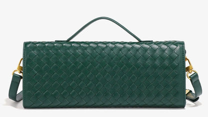 Upbull Modische gewebte Abendclutch Handtaschen Damen Unterarm-Schultertasche Niedliche Umhängetaschen Crossbody-Geldbörse PU-Leder-Portemonnaie