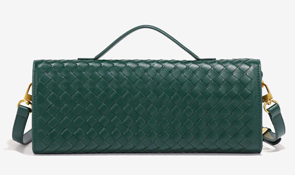 Upbull Modische gewebte Abendclutch Handtaschen Damen Unterarm-Schultertasche Niedliche Umhängetaschen Crossbody-Geldbörse PU-Leder-Portemonnaie