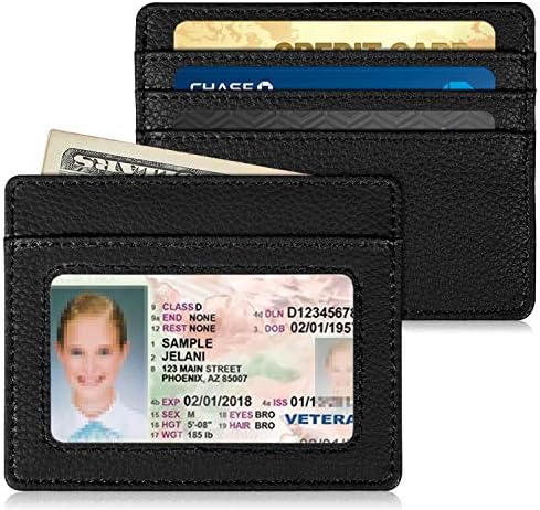 Fintie Slim Minimalist Front Pocket Wallet, RFID Blocking Credit Card Holder Card Cases with ID Window for Men Women