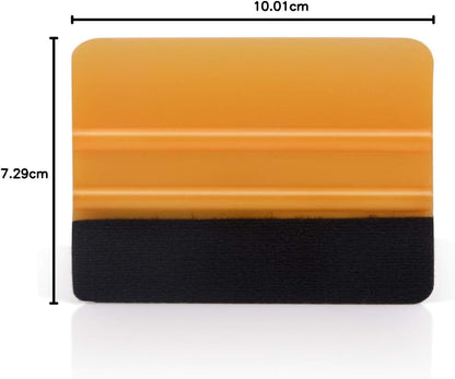 EHDIS 2 Stücke Vinyl Rakel Filzkantenrakel 10 cm Auto Vinyl Abzieher Decal Applikator Fensterfolien-Werkzeug mit Filzkante (2 Stücke, Blau)