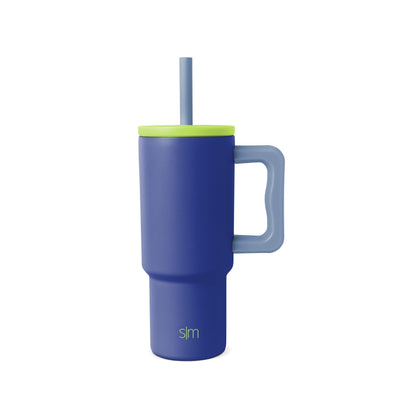 Simple Modern Kids 24 oz Tumbler with Handle and Silicone Straw Lid | Spill Proof and Leak Resistant | Reusable Stainless Steel Bottle | Gift for Kids Boys Girls | Trek Collection | Paradise Bay Mix