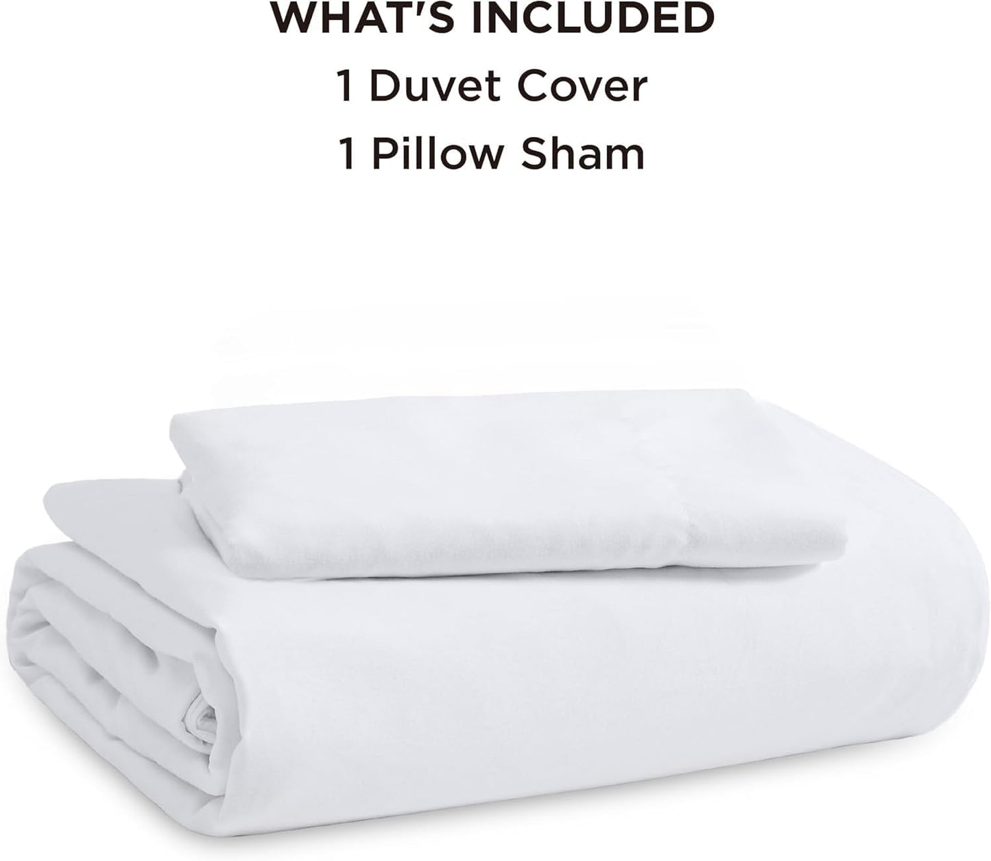 Funda nórdica blanca Bedsure, tamaño Queen, 3 piezas, aspecto de algodón prelavado, juego de cama extrasuave, incluye 1 funda nórdica de 228 x 228 cm con cierre de cremallera y 2 fundas de almohada, edredón no incluido