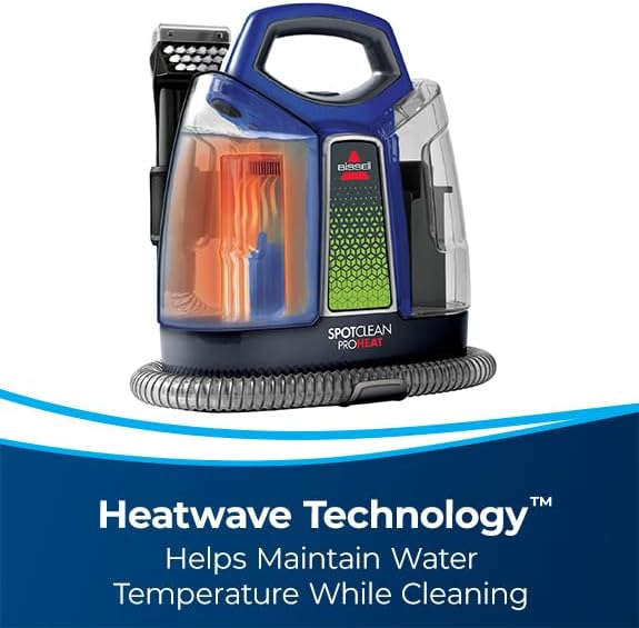 BISSELL Little Green Proheat Tragbarer Tiefenreinigungs-/Fleckenentfernungs-/Autoaufbereiter mit selbstreinigendem HydroRinse-Werkzeug für Teppiche und Polster, 2513E