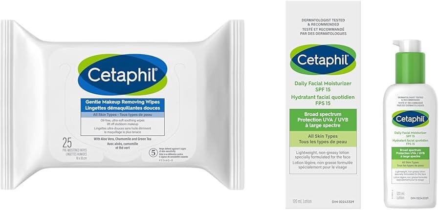 25 Count (Pack of 1)Wipes+Facial Moisturizer SPF 15Makeup Removing Wipes