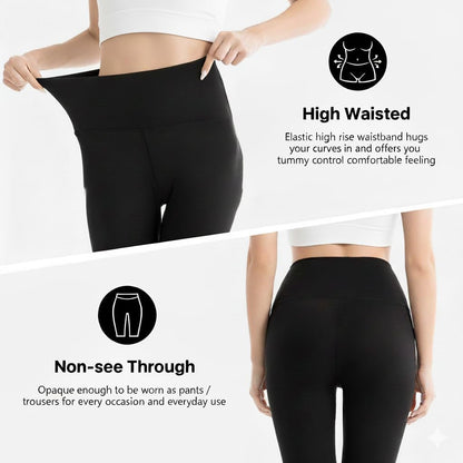 CTHH 4 Pack Leggings for Women - High Waisted No See Through Tummy Control Yoga Pants