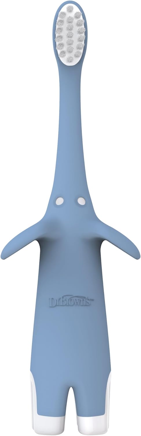 Dr.-Brown's-Trainingszahnbürste-für-Babys-und-Kleinkinder,-weich-für-die-ersten-Zähne,-Giraffe,-BPA-frei,-0-3-Jahre