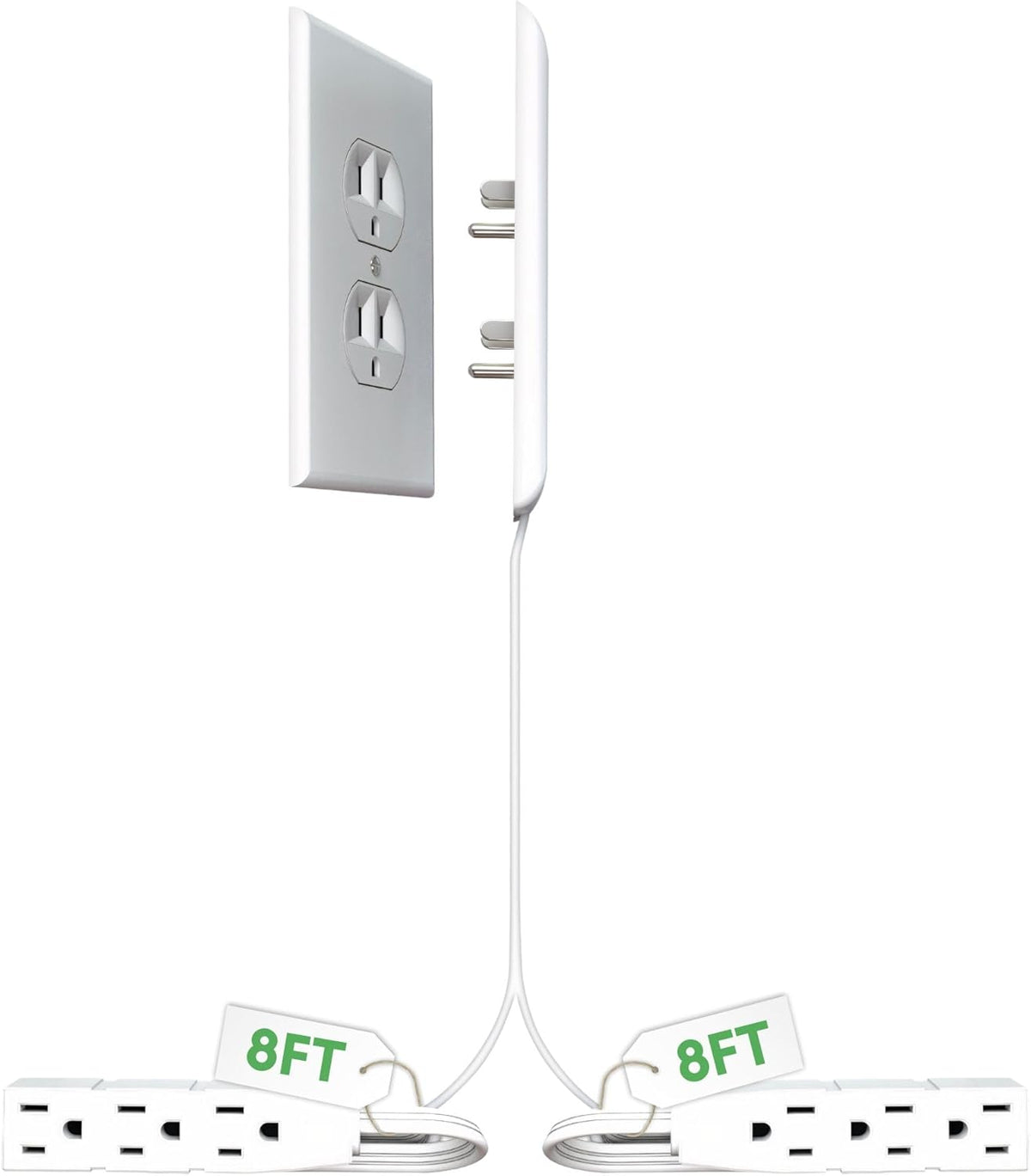 8ft - Dual CordsStandard Outlet