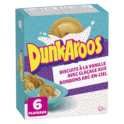 Betty Crocker DunkAroos, Vanillekekse mit Regenbogenstreusel-Zuckerguss, 6 x 28g/1 oz