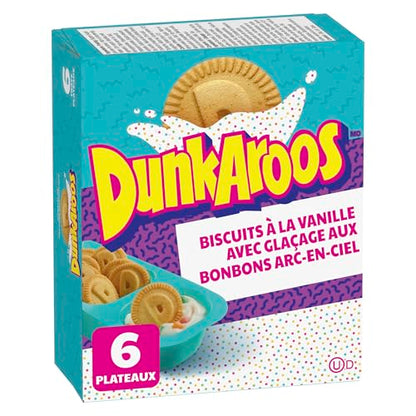 Betty Crocker DunkAroos, Vanillekekse mit Regenbogenstreusel-Zuckerguss, 6 x 28g/1 oz