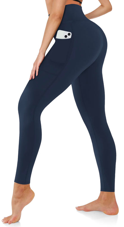 we fleece High Waisted Leggings for Women-Womens Black Workout Leggings Running Tummy Control Compression Pants
