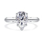 AnuClub Cushion/Emerald/Pear Moissanite Engagement Ring, D Color 925 Sterling Silver, Eternity Wedding Promise Anniversary Band Rings for Women
